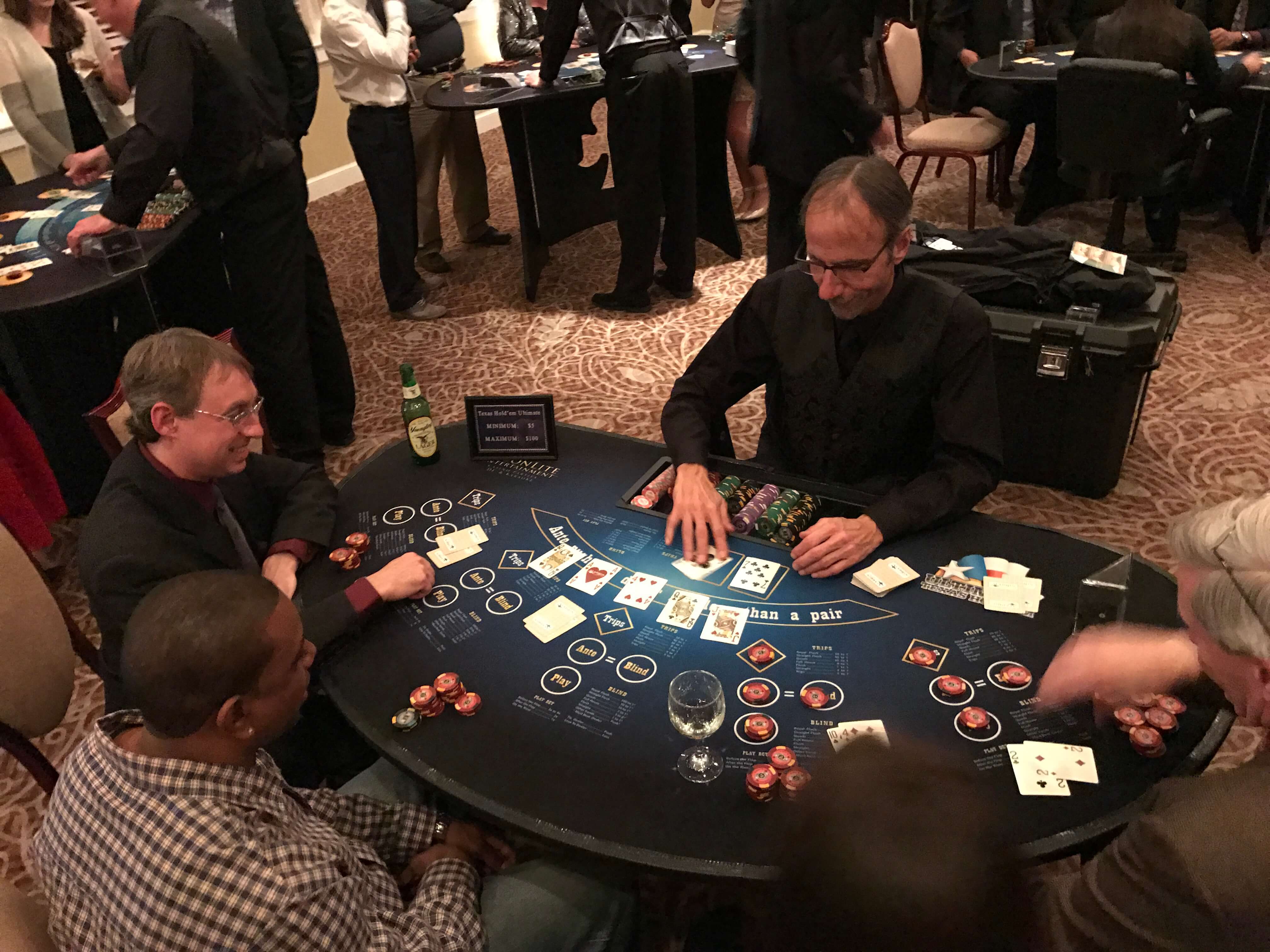 card dealer at a casino event