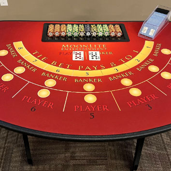 Baccarat game table