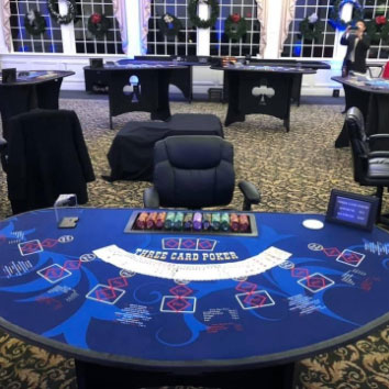 three card poker table