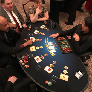 Three card poker table